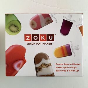 Zoku Quick Pop Maker Freeze In Minutes 6 Popsicle Sticks & 6 Drip Cups
